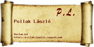 Pollak László névjegykártya